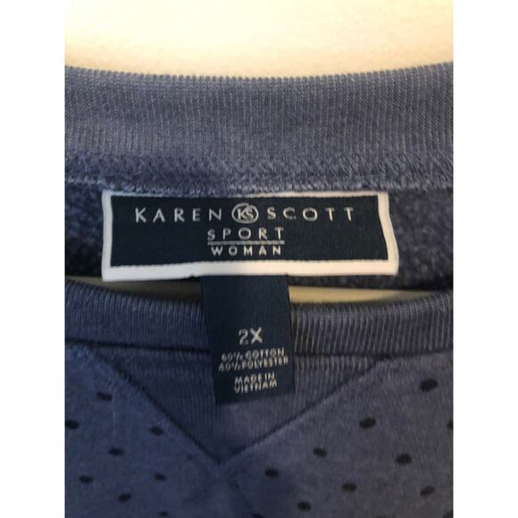 Karen Scott Sport sweatshirt size 2X - Picture 3 of 4